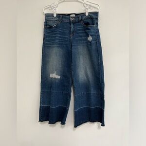 Sneak Peak Mid Rise Cropped Wide Leg Jeans size M Style #SP-P332M